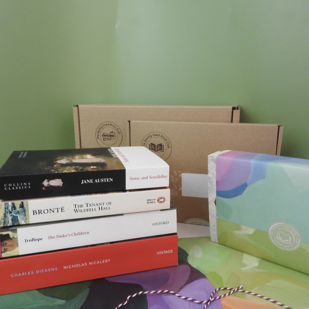 A stack of classic books