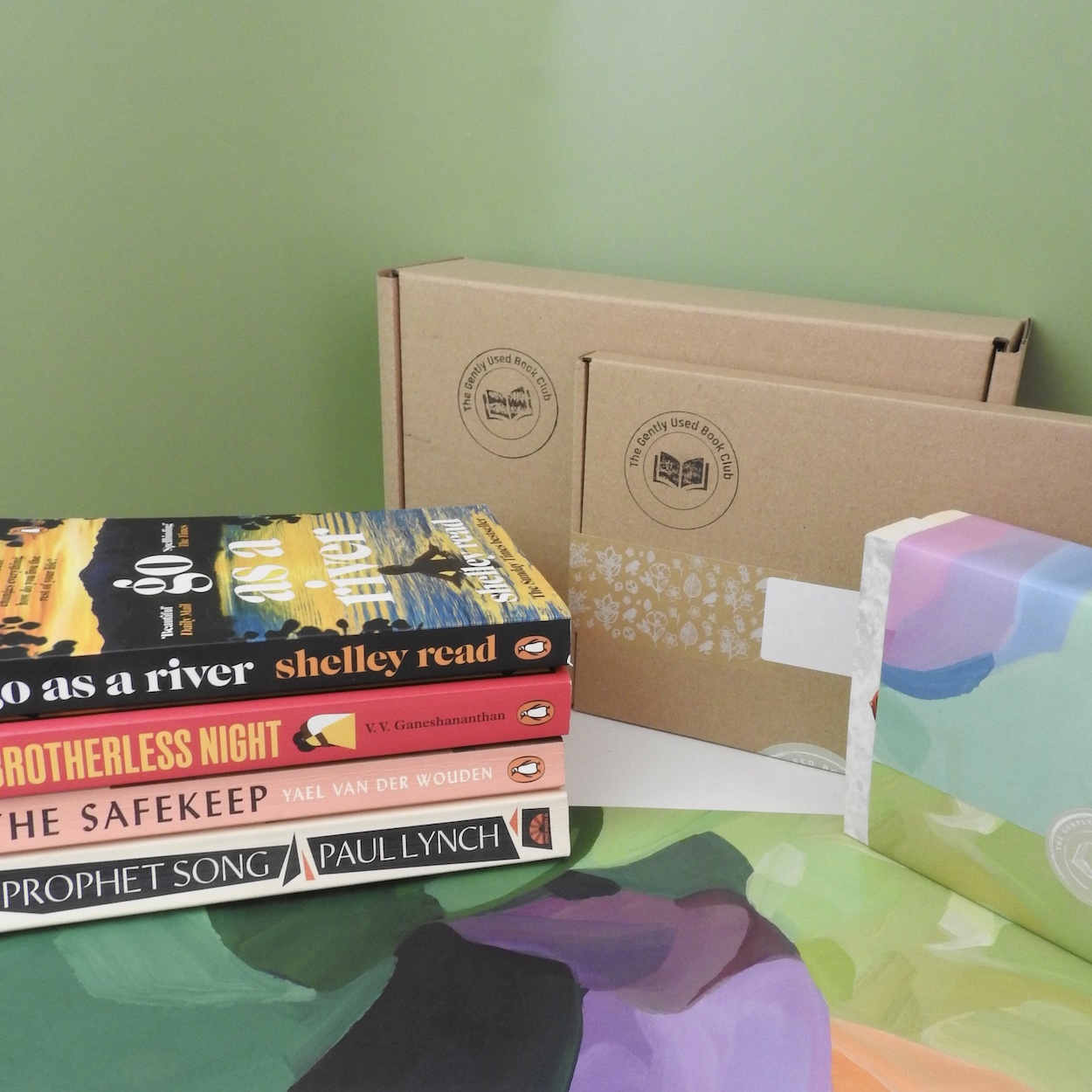 A stack of contemporary fiction titles