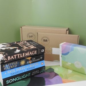 A stack of fantasy fiction