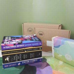 A stack of Science Fiction Titles